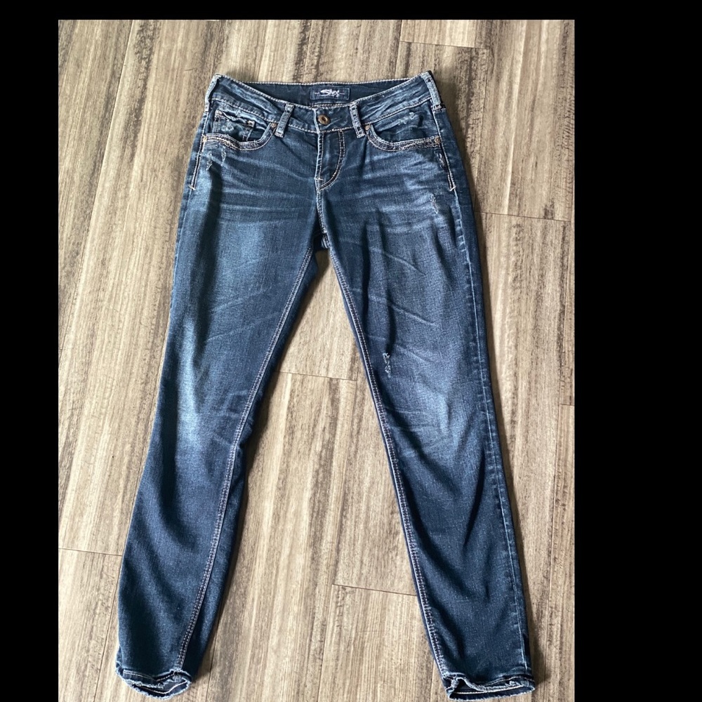 Silver Skinny Jeans
